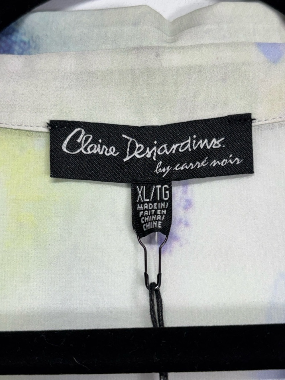 ✨ Claire Desjardins Artist Print Tunic Length Blouse In Multicolor Size XL -NWT - Picture 9 of 16